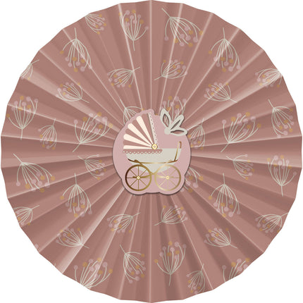 Födelsepappersfläktar Babygirl 3st