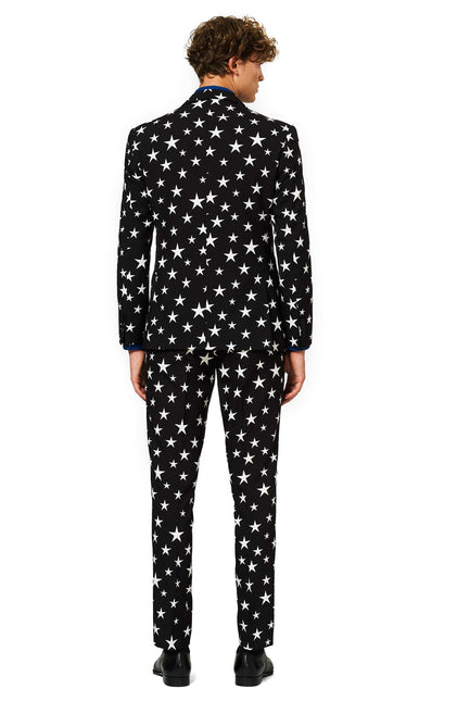 Svart Vit Stjärnor Kostym Herr <tc>OppoSuits</tc>