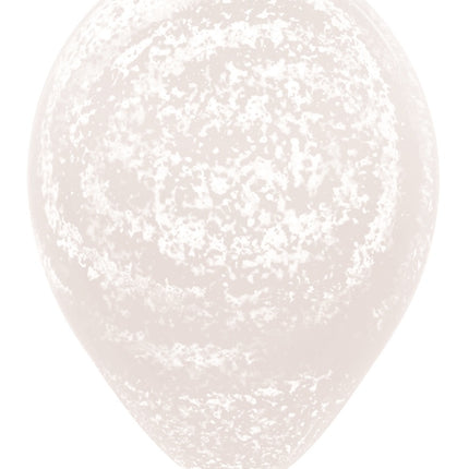 Ballonger Graffiti Vit Kristall Klar 30cm 25st