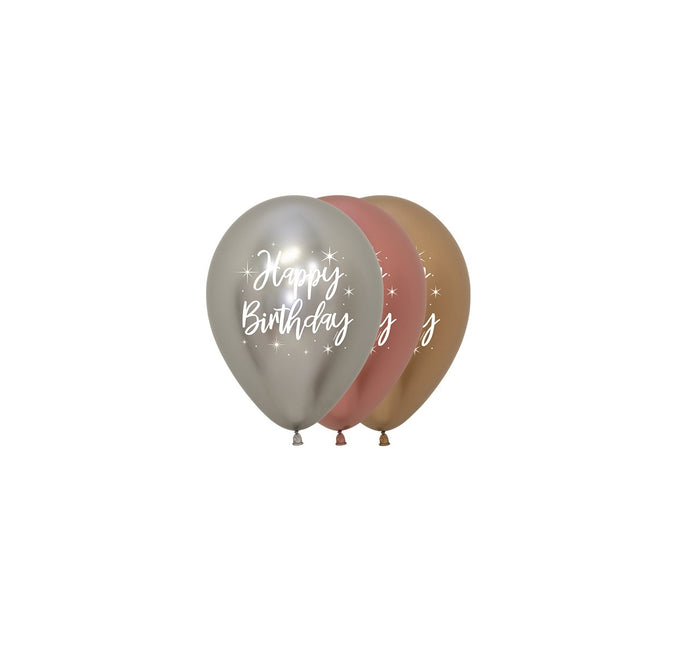 Ballonger Happy Birthday Radiant Reflex Mix 25st