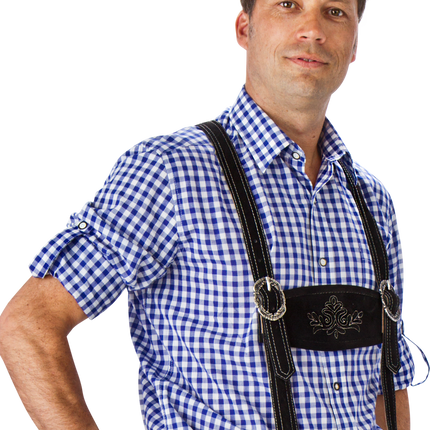 Vit Blå Blus Långärmad Herr Threshold Arm