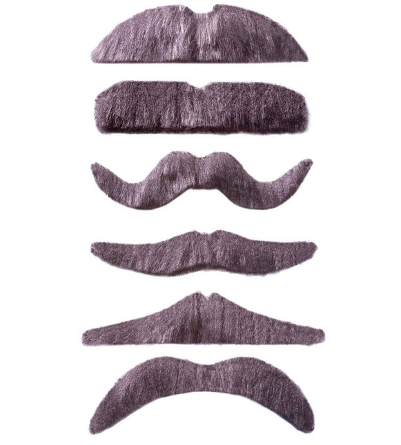 Grå falsk mustasch