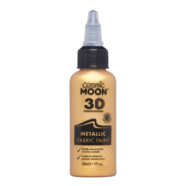 Cosmic Moon metallisk tygfärg guld 30ml