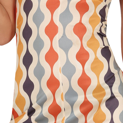 Disco 70S Jumpsuit Färgad Dam