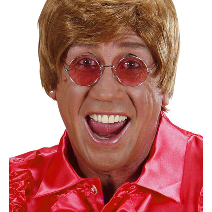 Röda hippieglasögon