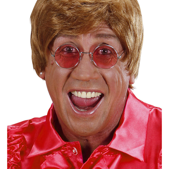 Röda hippieglasögon