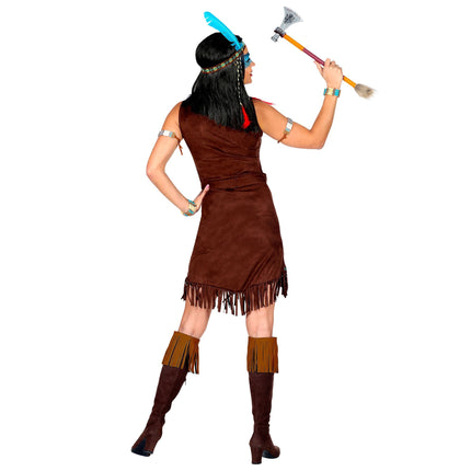 Indisk klänning brun dam 3 delar