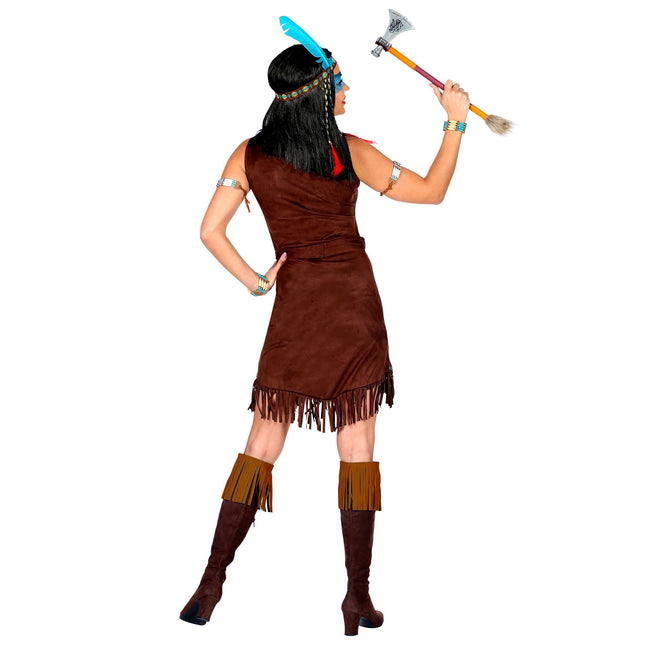 Indisk klänning brun dam 3 delar