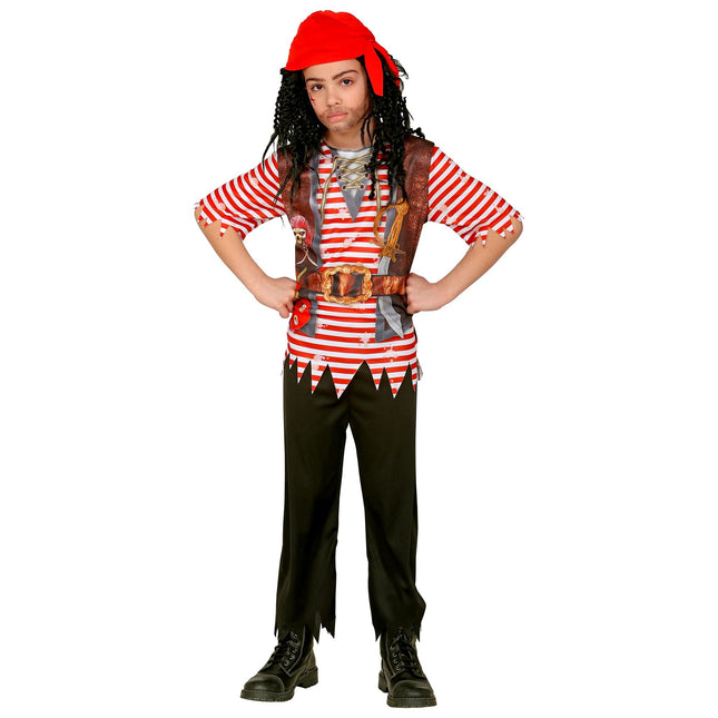 Piratdräkt Röd Svart Pojke