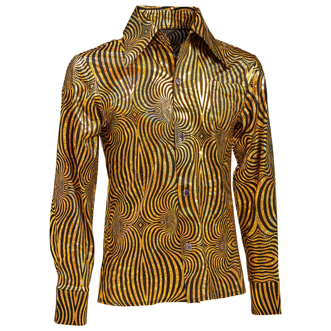 Disco 70S Blus Guld Herr