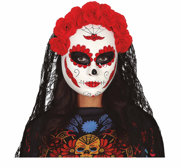 Dia De Los Muertos Mask Slöja