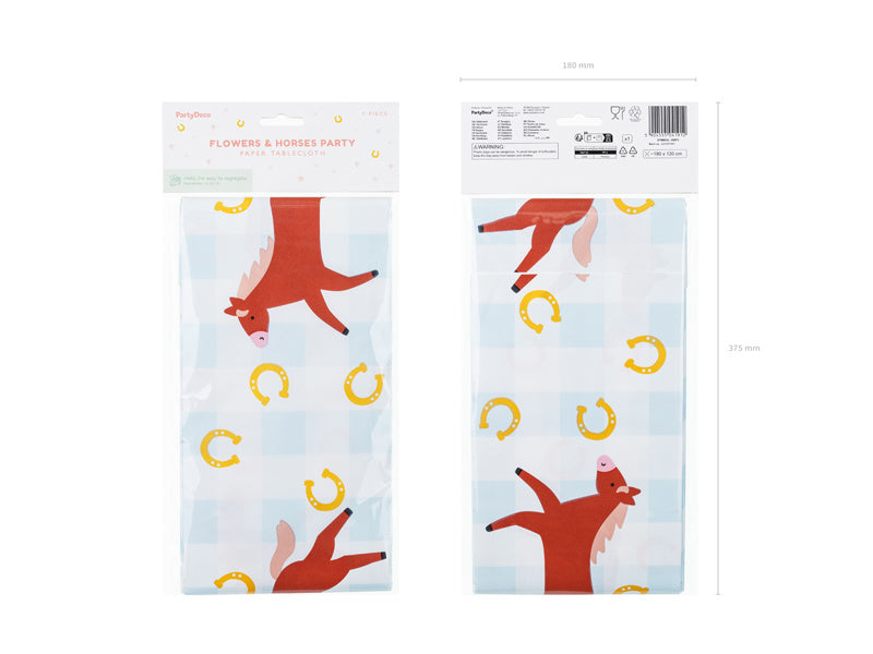 Häst bordsduk 1,8m