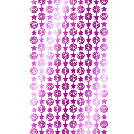 Disco 70S Dörrgardin Rosa Metallic 2m