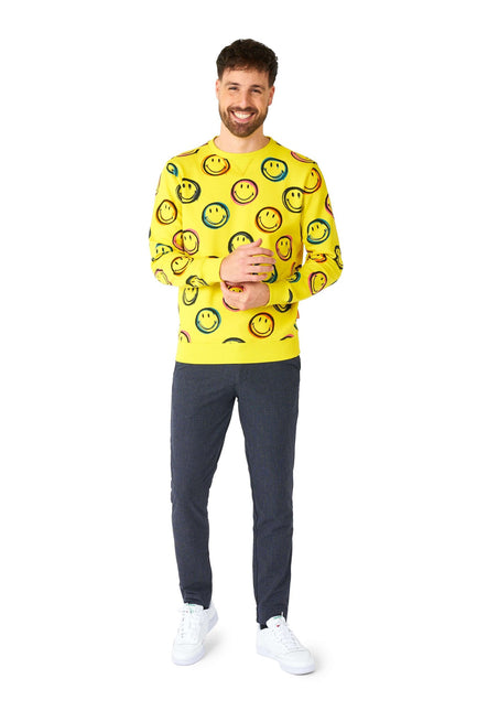 Smiley Smudge Sweater Herr <tc>OppoSuits</tc>