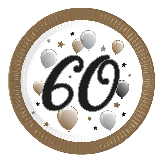 60-årsskyltar Papper 23cm 8st