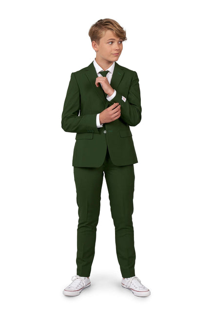 Mörkgrön kostym Pojke Tonåring <tc>OppoSuits</tc>