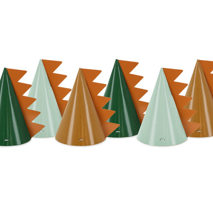 Dinosaurie Partyhattar 6st