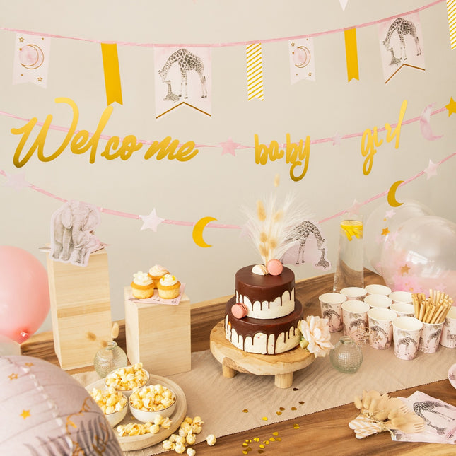 Safari Girlang Rosa Födelse 4m