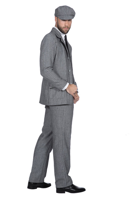 Kostym Roaring 20-talsjacka för män Grå