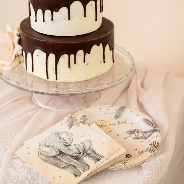 Födelsedagstallrikar Safari 18cm 8st