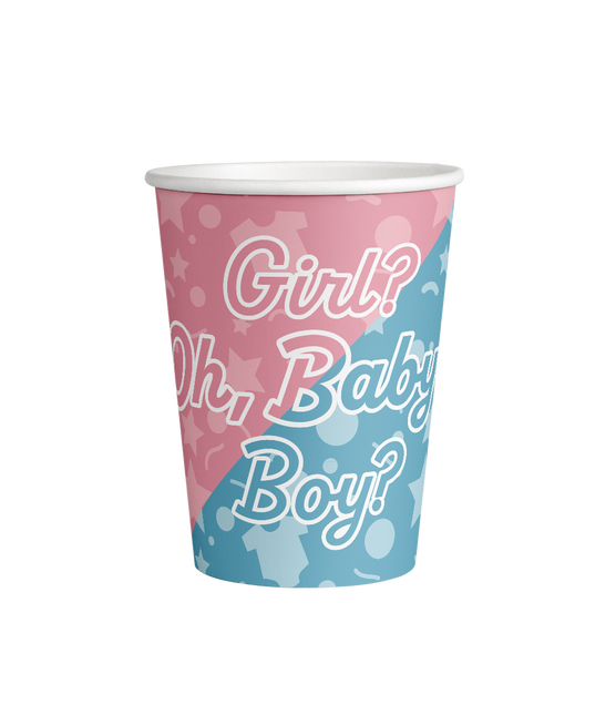Gender Reveal Mugg 9cm 8st