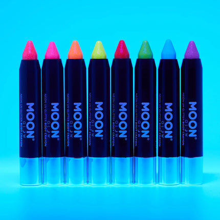 Moon Glow Neon UV Glitter Body Crayons Magenta 3,2g