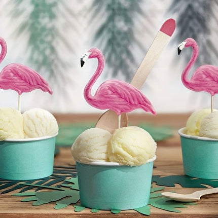 Flamingo Prikkers 23,5cm 6st van Partydeco koop je bij Partywinkel