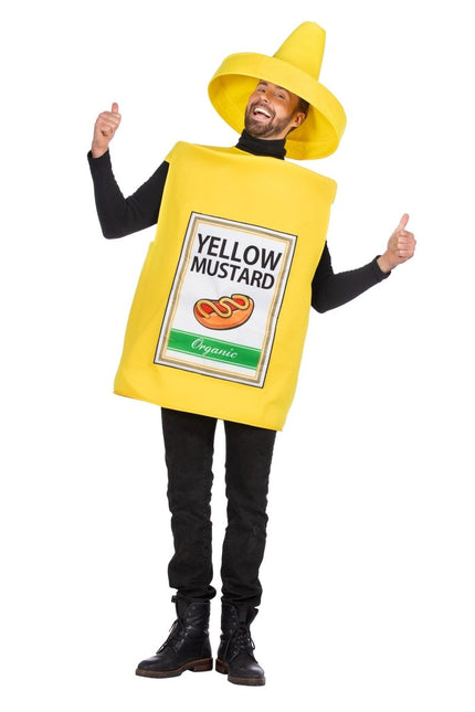 Mosterd Fles Kostuum Geel 2 delig van Wilbers & Wilbers koop je bij Partywinkel