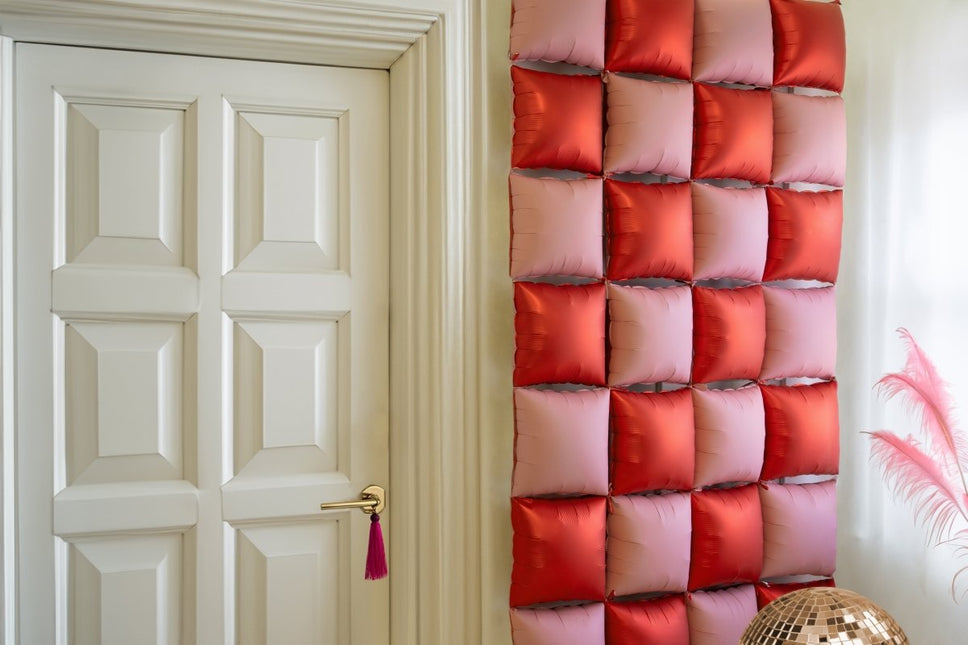 Rood Roze Ballonnen Muur Leeg 35cm 4st van Partydeco koop je bij Partywinkel