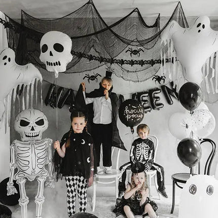 Foil Balloon Skeleton XXL, 46x129 cm, mix van Partydeco koop je bij Partywinkel