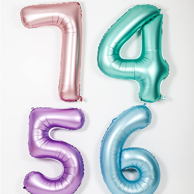 Folie Ballon Cijfer 0 Pastel Roze XL 86cm leeg van Folat koop je bij Partywinkel