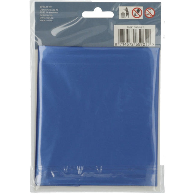 Folie Ballon Cijfer 1 Mat Blauw XL 86cm leeg van Folat koop je bij Partywinkel