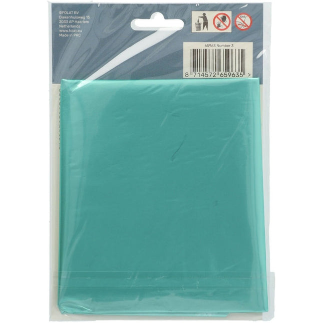 Folie Ballon Cijfer 3 Pastel Mintgroen XL 86cm leeg van Folat koop je bij Partywinkel