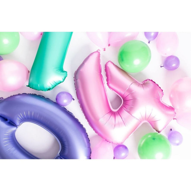 Folie Ballon Cijfer 7 Mat Roze XL 86cm leeg van Folat koop je bij Partywinkel