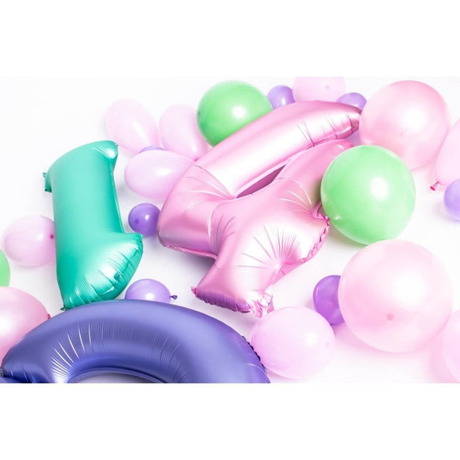 Folie Ballon Cijfer 8 Mat Groen XL 86cm leeg van Folat koop je bij Partywinkel