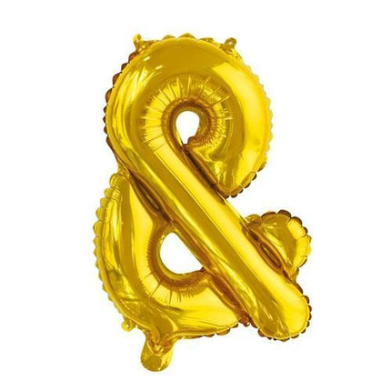 Folie Ballon En - Teken & Goud 41cm met Rietje van WeFiesta koop je bij Partywinkel