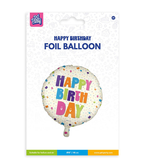 Folie ballon - Happy birthday van Paper Dreams koop je bij Partywinkel