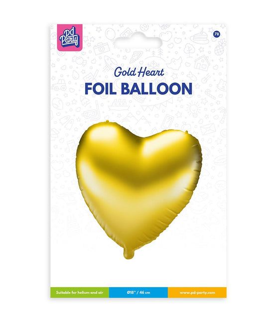 Folie ballon - Hart goud van Paper Dreams koop je bij Partywinkel