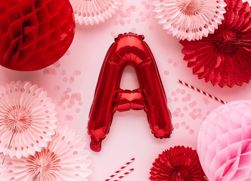 Folie Ballon Letter A Rood Leeg 35cm van Partydeco koop je bij Partywinkel