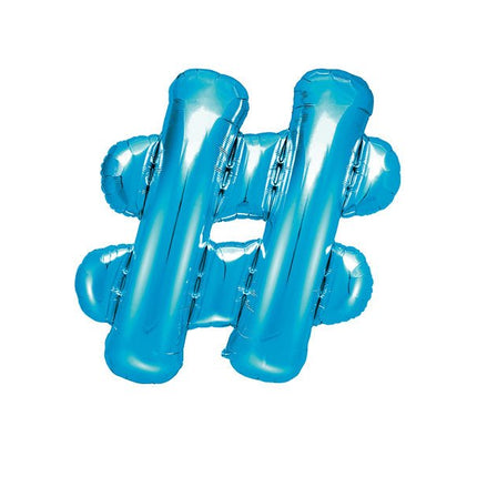 Folie Ballon Letter  Blauw Leeg 35cm van Partydeco koop je bij Partywinkel