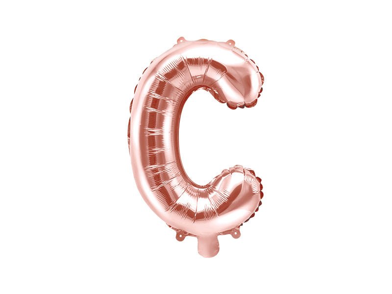 Folie Ballon Letter C Rose Goud Leeg 35cm van Partydeco koop je bij Partywinkel