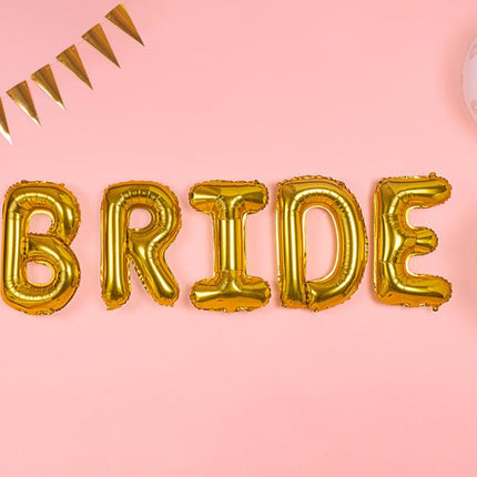 Folie Ballon Letter D Goud Leeg 35cm van Partydeco koop je bij Partywinkel