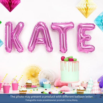 Folie Ballon Letter D Roze Leeg 35cm van Partydeco koop je bij Partywinkel