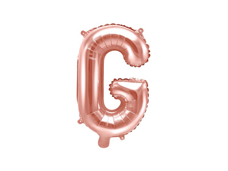 Folie Ballon Letter G Rose Goud Leeg 35cm van Partydeco koop je bij Partywinkel