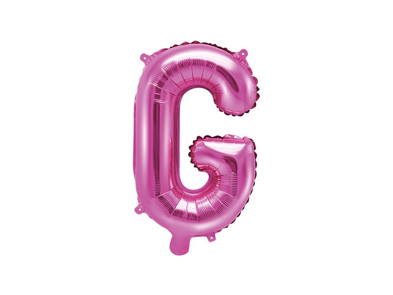 Folie Ballon Letter G Roze Leeg 35cm van Partydeco koop je bij Partywinkel