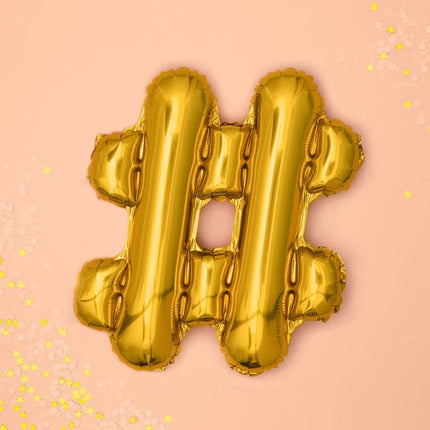 Folie Ballon Letter  Goud Leeg 35cm van Partydeco koop je bij Partywinkel
