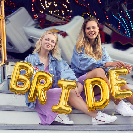 Folie Ballon Letter I Goud Leeg 35cm van Partydeco koop je bij Partywinkel