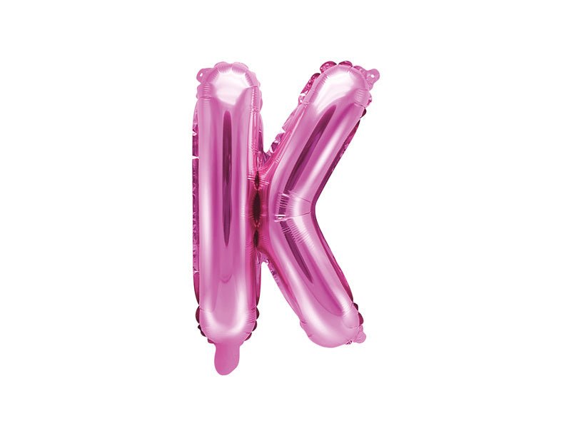 Folie Ballon Letter K Roze Leeg 35cm van Partydeco koop je bij Partywinkel