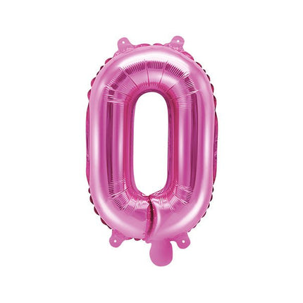 Folie Ballon Letter O Roze Leeg 35cm van Partydeco koop je bij Partywinkel