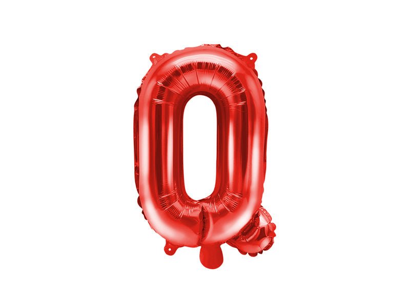 Folie Ballon Letter Q Rood Leeg 35cm van Partydeco koop je bij Partywinkel